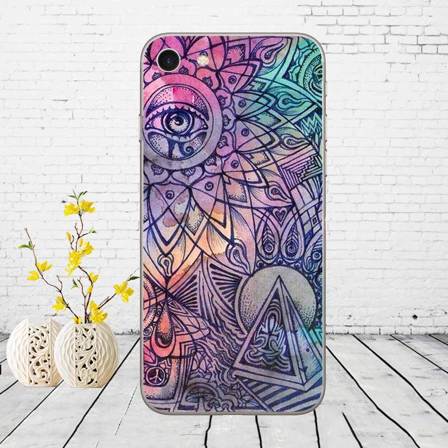 Мягкий силиконовый чехол 198DD с психоделическим рисунком для iphone 5 5s se 6 6s 8 plus 7 Plus X XS