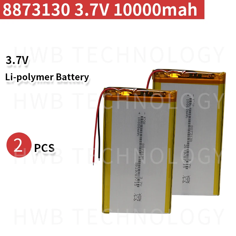 2pac 8573130 3 7 V 10Ah литий полимерный LiPo v 10ah перезаряжаемый аккумулятор 2a для power bank pad dvd