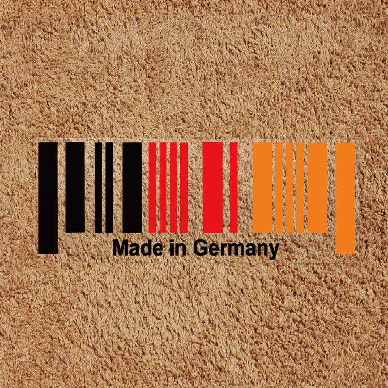 

Сделано в Германии, наклейка с флагом штрих-кода, водонепроницаемая Светоотражающая Автомобильная наклейка 24 см x 9 см