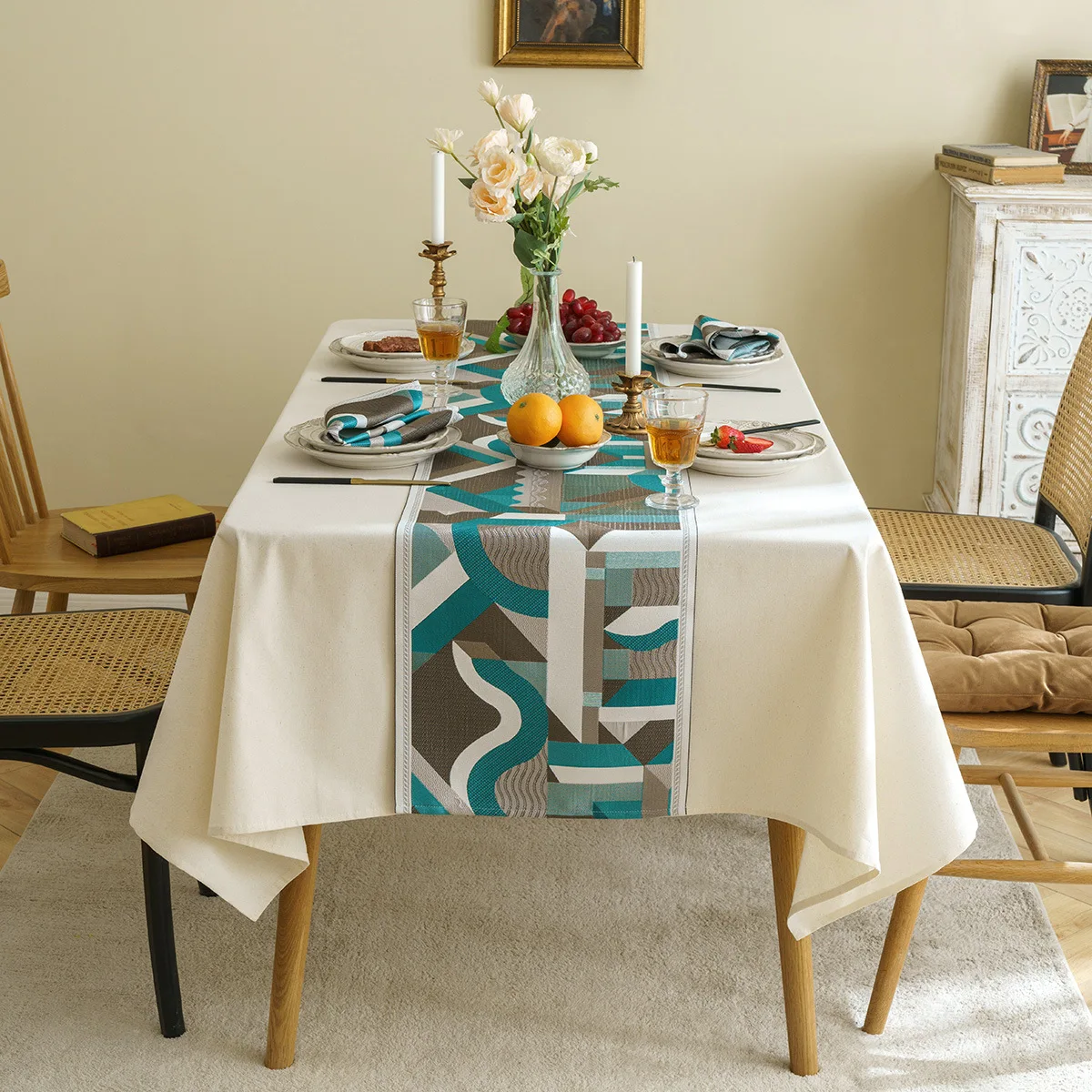 

Table Runner Nordic Ins Style Tea Table Cloth Cover Towel Tablecloth Tea Table Table Cloth Long Tea Flag