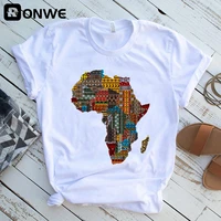 africa map graphic women t shirts 2021 summer harajuku female tops tee girl white printed clothes streetweardrop ship