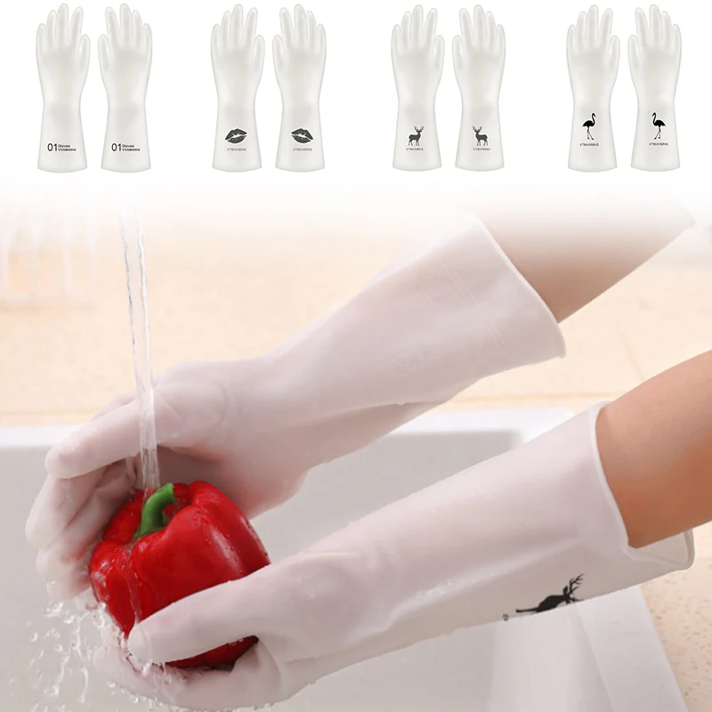 Перчатки резиновые для мытья посуды 1 пара | Дом и сад