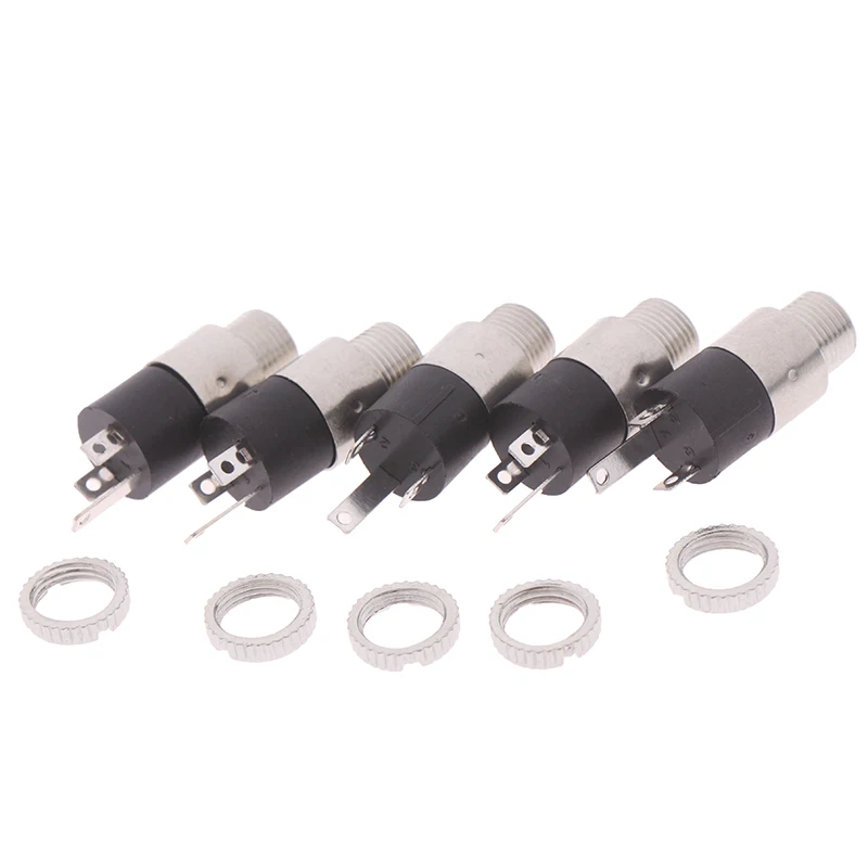 

5 Pcs Silver Plated PJ392 3.5mm Audio Headphone Connecto Audio Video Jack Plug