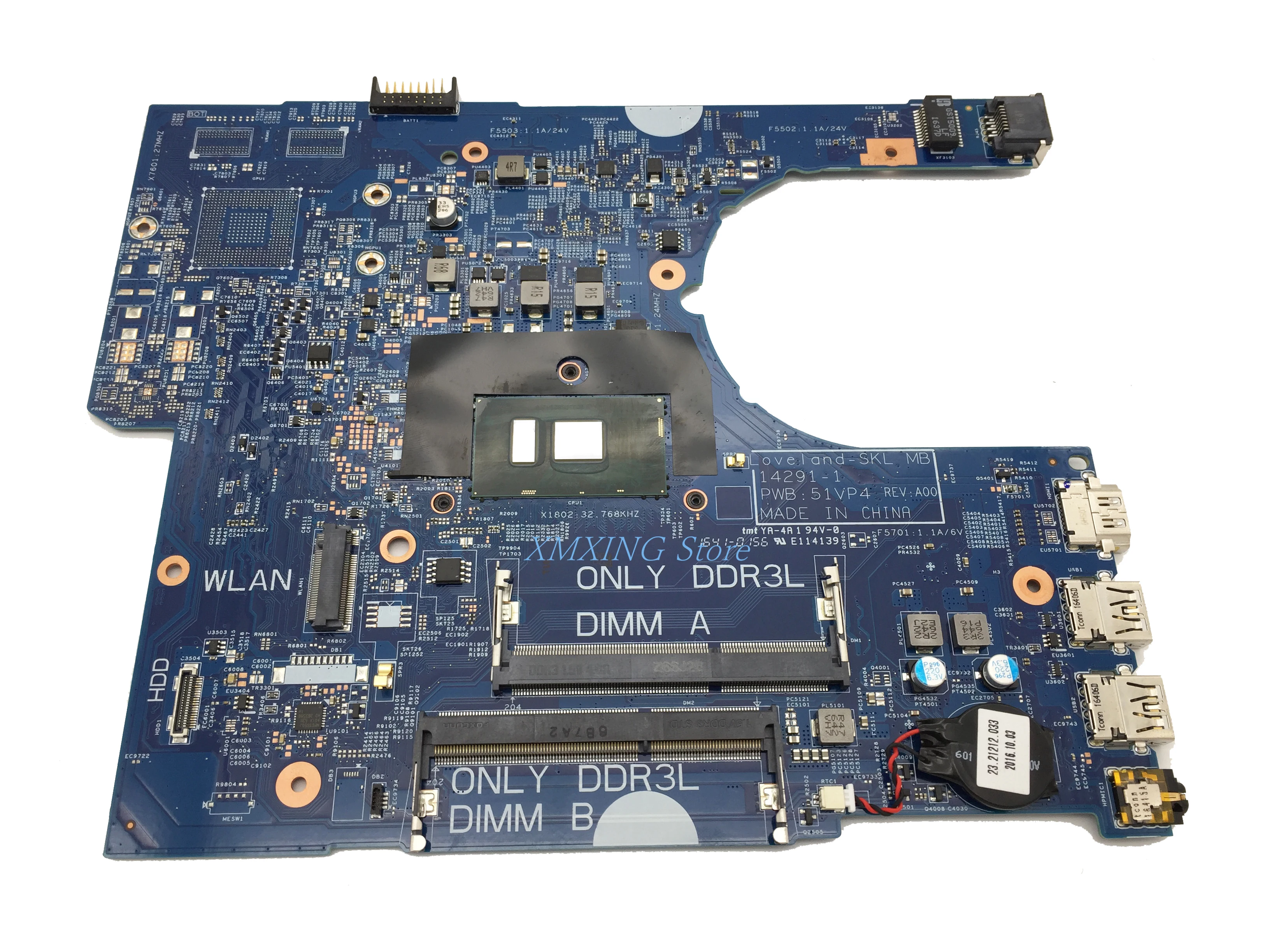 

FULCOL For DELL latitude 3470 3570 Laptop Motherboard 14291-1 CPU I5 CN-0VWFGF 0YKP8M VWFGF Tested 100% work
