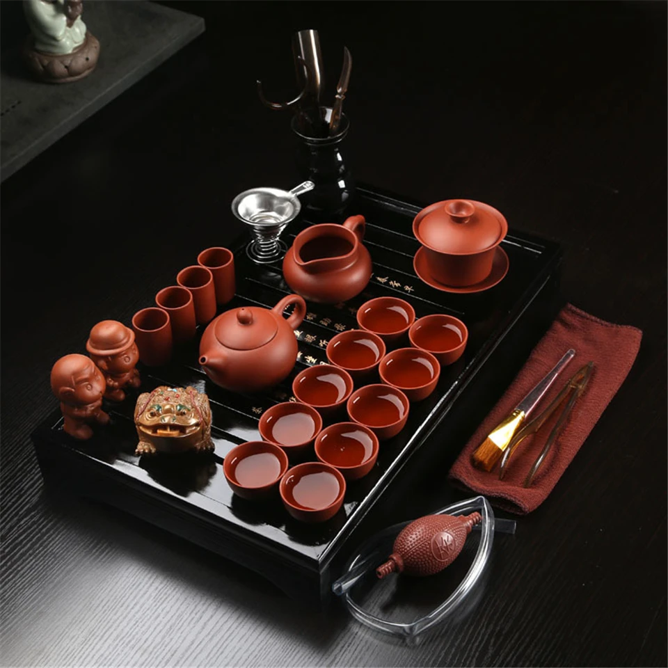 

27 Pcs Tea Sets Chinese Kung Fu Tea Set Ceramic Portable Teacup Porcelain Service Gaiwan Tea Cups Mug of Tea Ceremony Teapot