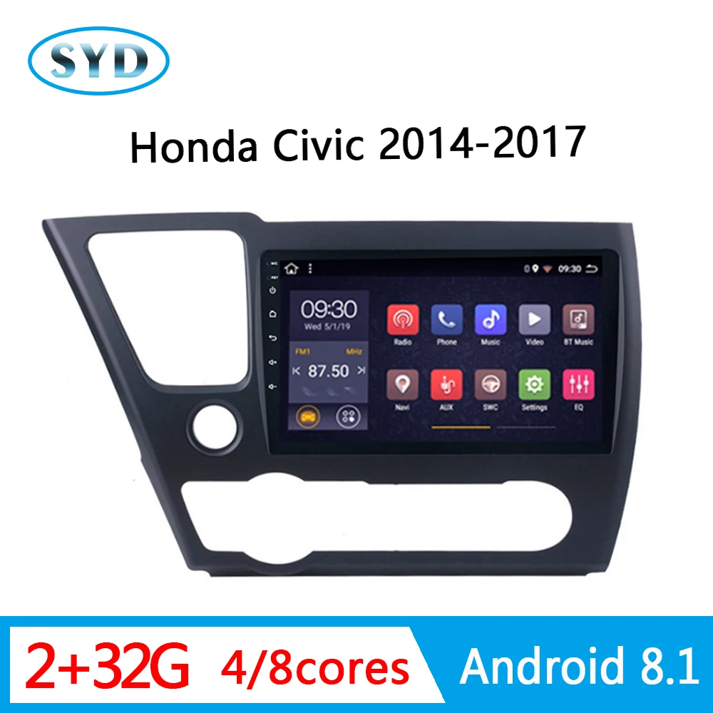 Автомагнитола для Honda Civic 2014 2015 2016 2017 2g 32G видео стерео мультимедийная система Android
