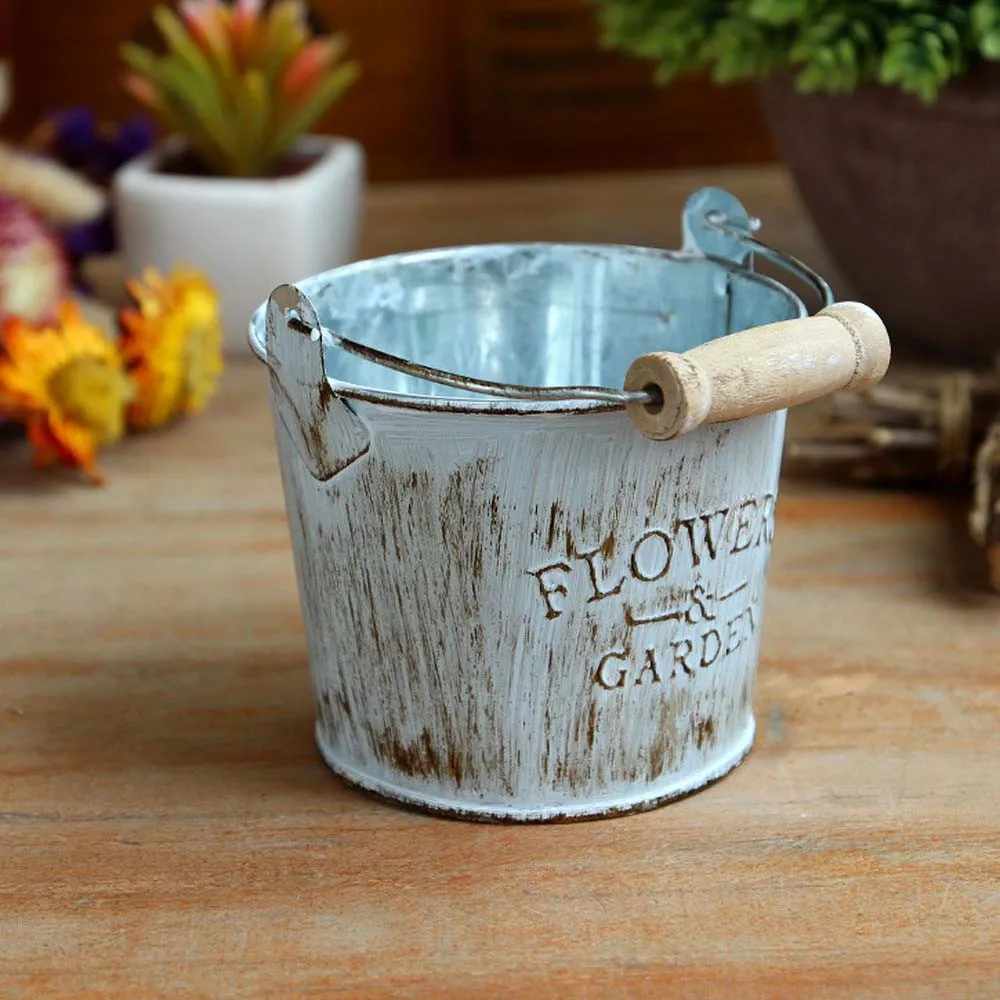 30 # винтажный металлический Железный Keg цветочный горшок подвесной балкон