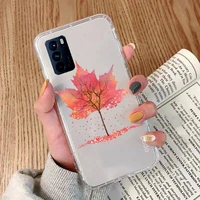 pumpkin autumn fall leaves phone case transparent for oppo reno 2 5 z pro gtneo realme q2 gt 11 findx 2 pro realmev 3 5 k7x