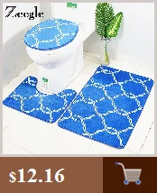 Zeegle 3pcs Bathroom Mat Set Anti-slip Bathroom Floor Mats Lid Toilet Cover Microfiber Bath Mat Bathroom Rug and Toilet Mat Sets