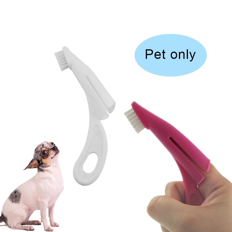 

1PCs Super Soft Pet Finger Toothbrush Teddy Dog Brush Bad Breath Tartar Teeth Tool Dog Cat Cleaning Supplies