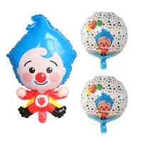 1pc cartoon 44x68cm 18inch plim plip clown foil balloons birthday party decoration supplie baby shower air globos kids toys