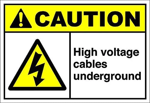 

Crysss High Voltage Cables Underground Caution OSHA/ANSI 8 x 12 Inch Metal Sign
