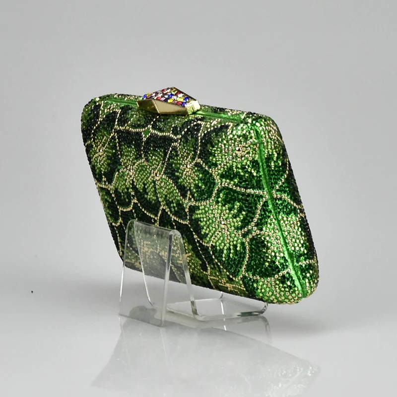 Новинка зеленые туфли на каблуке итальянская женская обувь и сумка украшенные