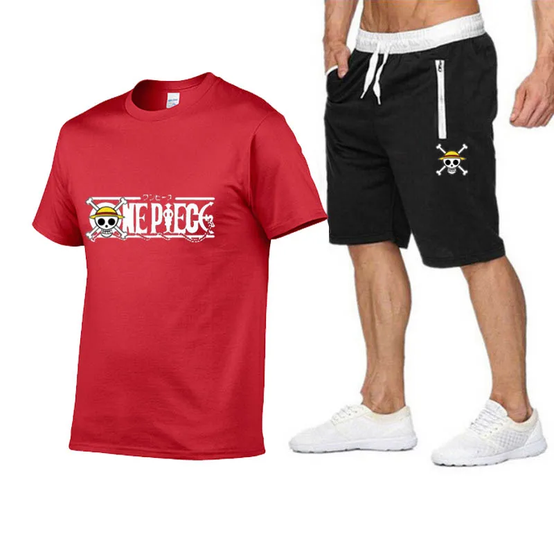 

2021 One piece Zomer Mannen T-shirt Set 2 Stuk Mannen Sportkleding Pak Basketbal Sport Fitness Gedrukt Korte Mouw + mannen Pak