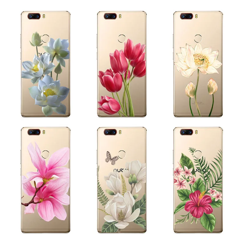 Soft TPU for zte nubia M2 lite z11 mini s z17 Case flower Cover Phone protect cases shell |