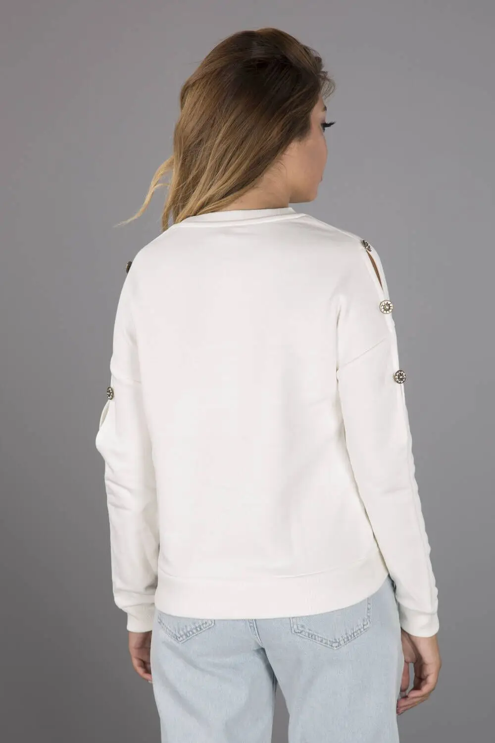 

Printed White Womens Sweatshirt