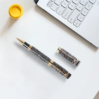 jinhao elegant metal rollerball pen dragon cloud heavy big pen m point ancient gray carving embossing writing gift pen