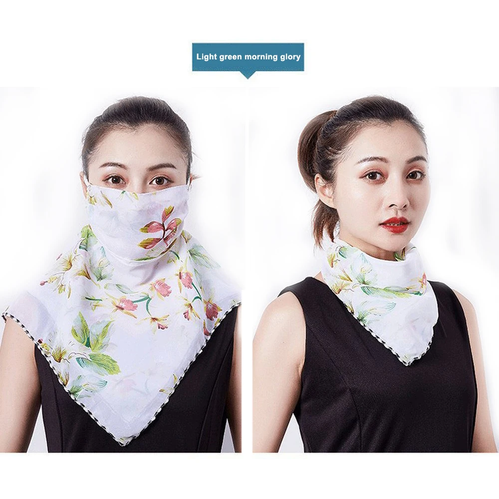 

Outdoor Riding Masks Protective silk Scarf Handkerchief mouth mask Lightweight Face Mask scarf Sun Protection Mask