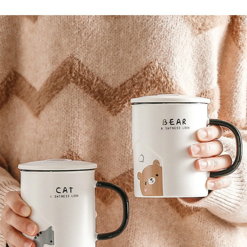 Прекрасный мультфильм шаблон керамические кофейные кружки оригинальность