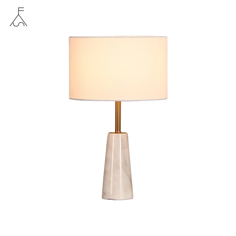 

Роскошная настольная лампа, скандинавский светильник из мрамора для спальни, гостиной, кабинета, простой современный прикроватный светиль...