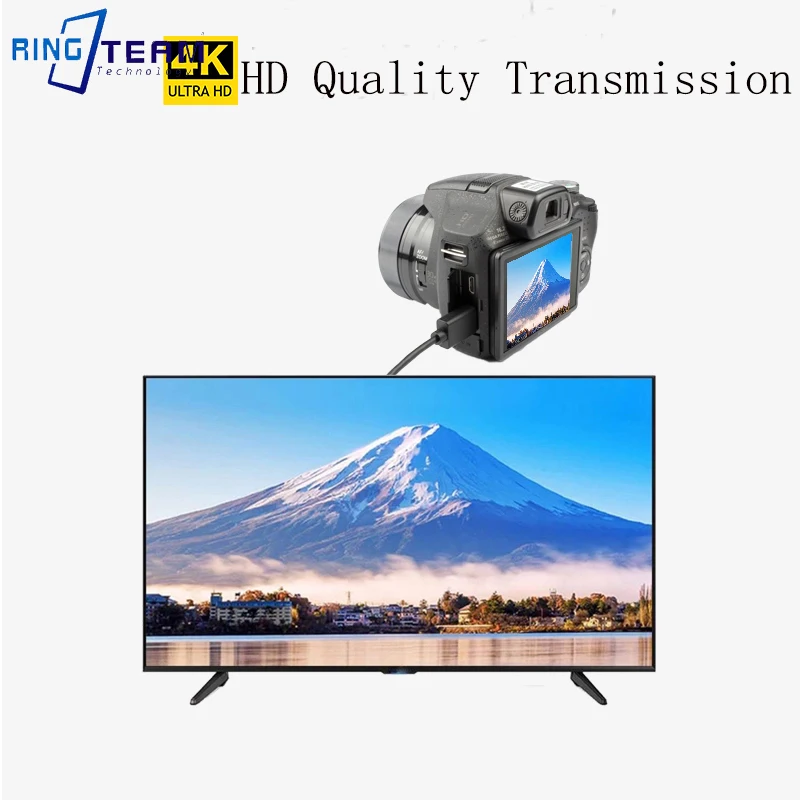 Подходит для видеокабеля Panasonic GH3 HD MiNi HDMI Тип C Интерфейс 2 0 Nikon D5600 D5300 D7500 D7200 D3400 D500