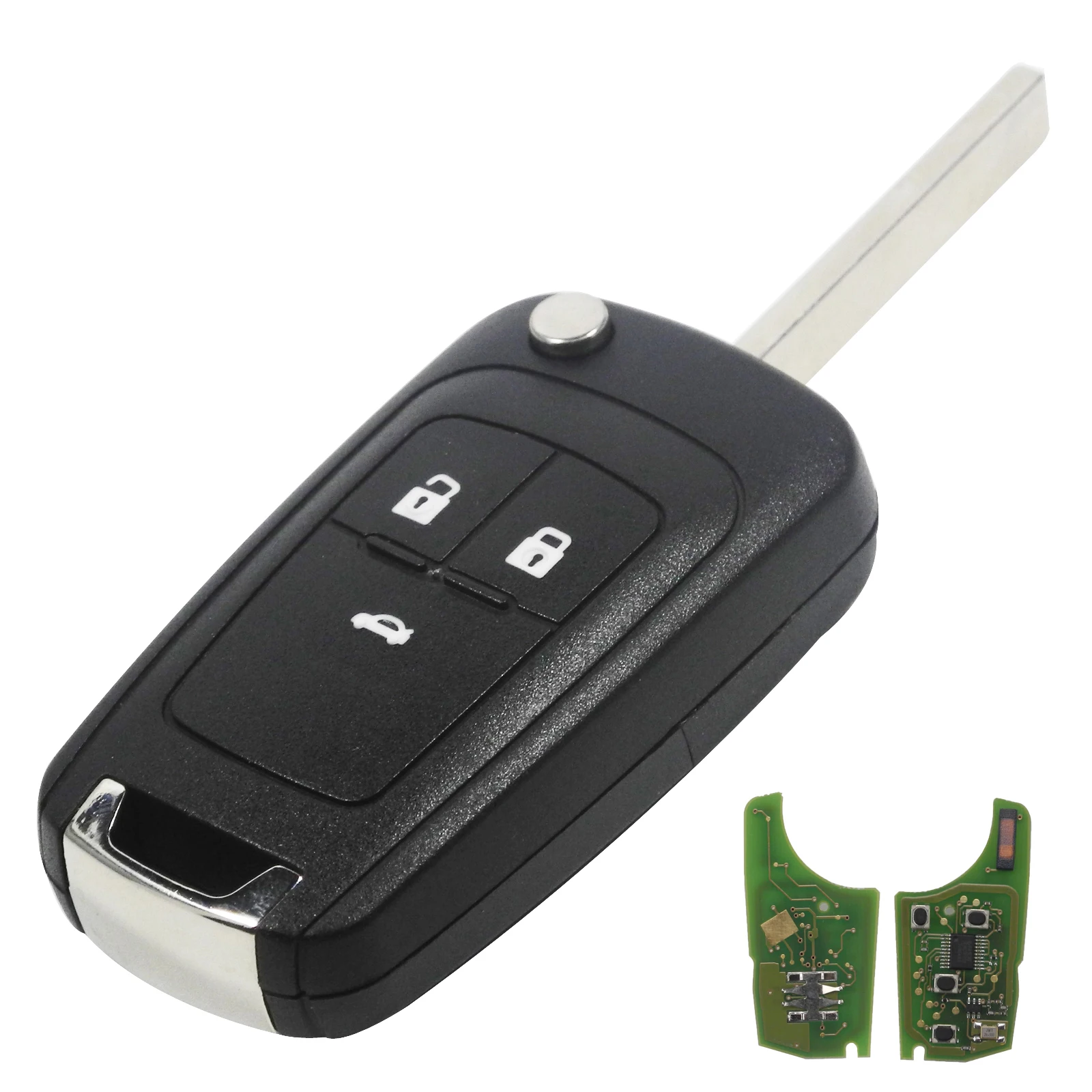 jingyuqin Car Remote Key Suit for Chevrolet Malibu Cruze Aveo Spark Sail 2/3/4 Buttons 433/315MHz Control Alarm Fob - Цвет: 3B