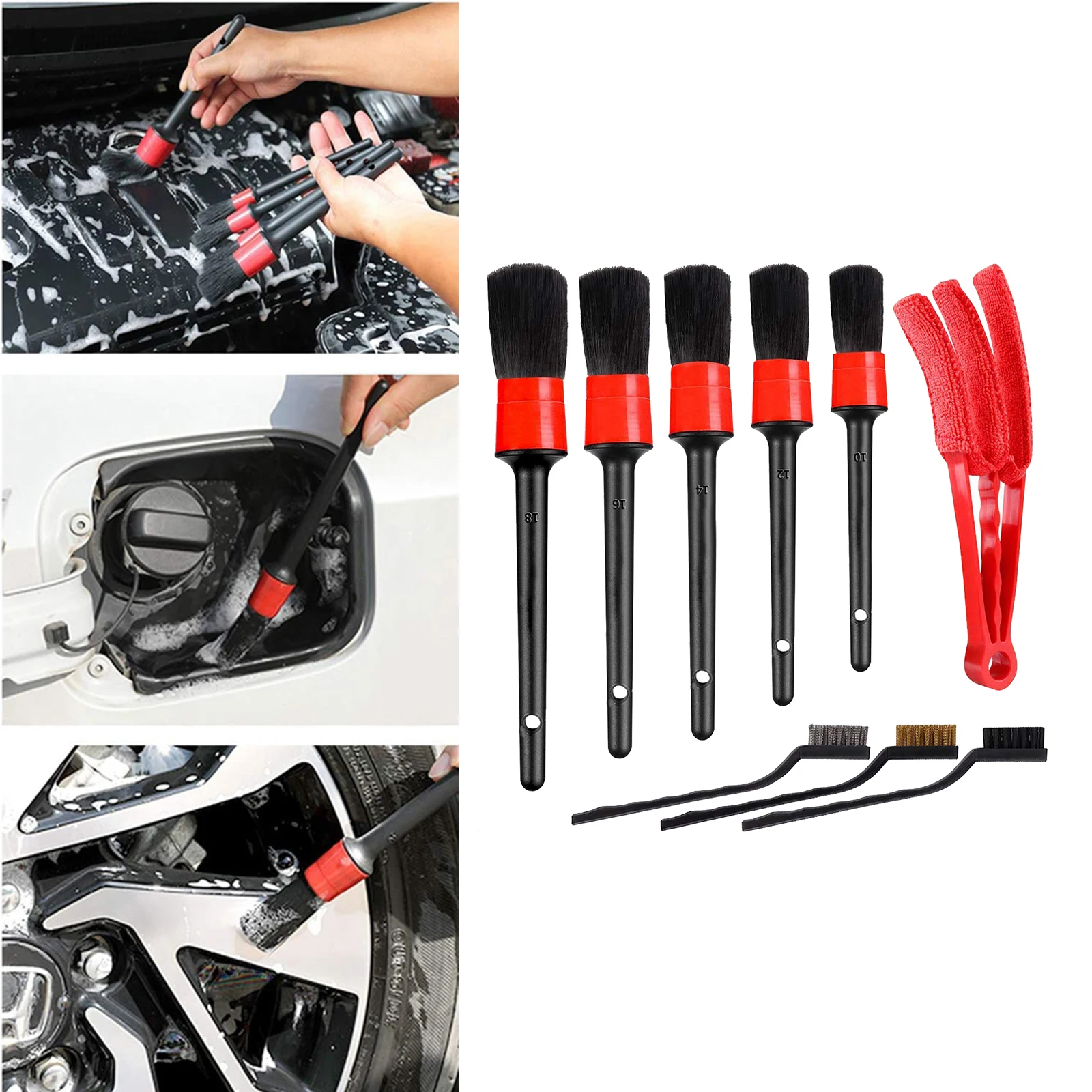 

Multi-Purpose Car Detailing Brush Kit Auto for Wheel Clean Brush Car Care