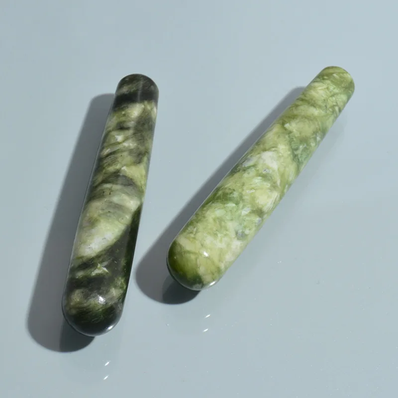 

Natural Jade Meridian Scraping Acupuncture Pen Healing Stone Massage Wand For Face Eye Acupoint Reflexology Relax Beauty Stick