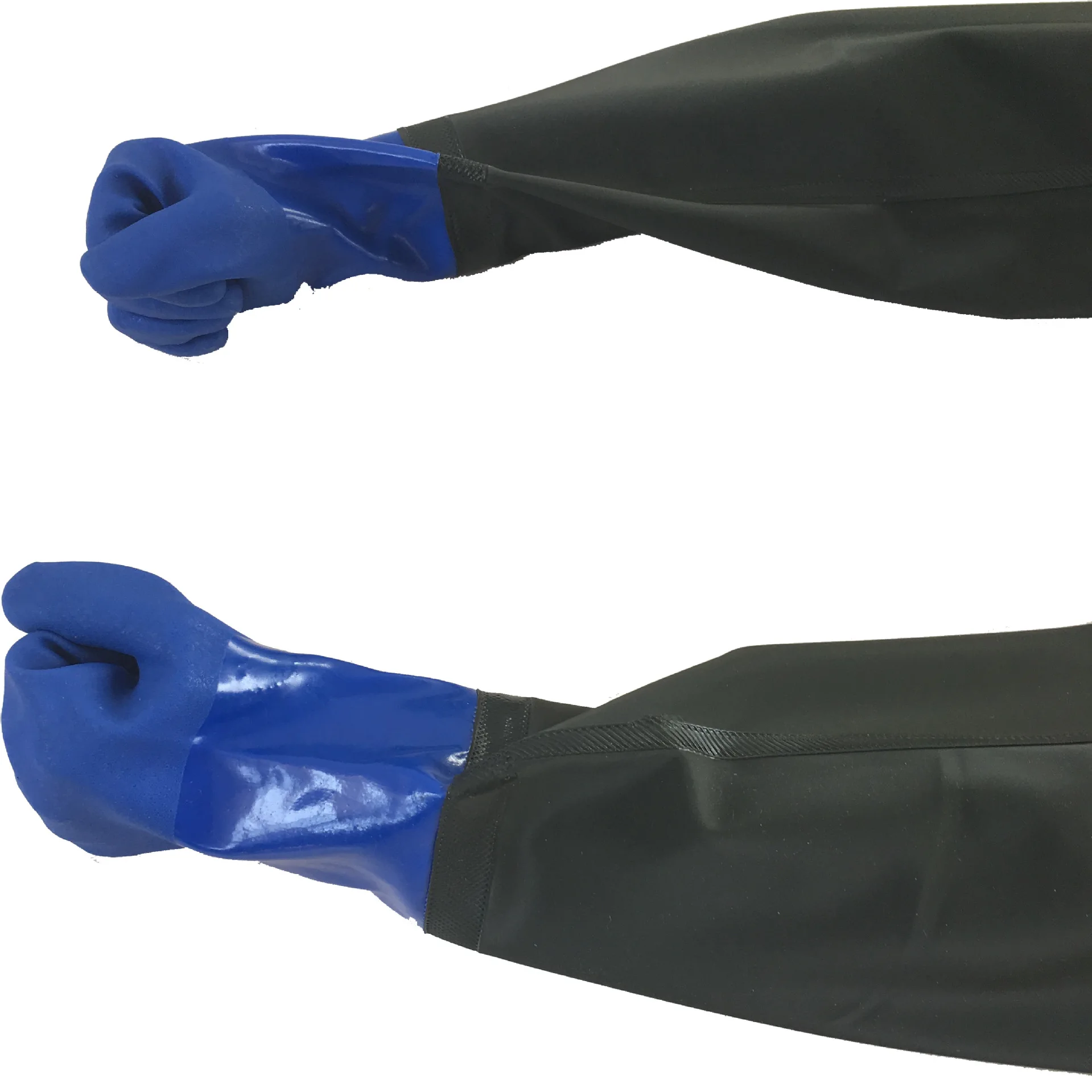 Рабочие перчатки резиновые утолщенные и удлиненные маслостойкие промышленные