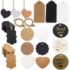 100 шт., ярлыки для одежды, из крафт-бумаги