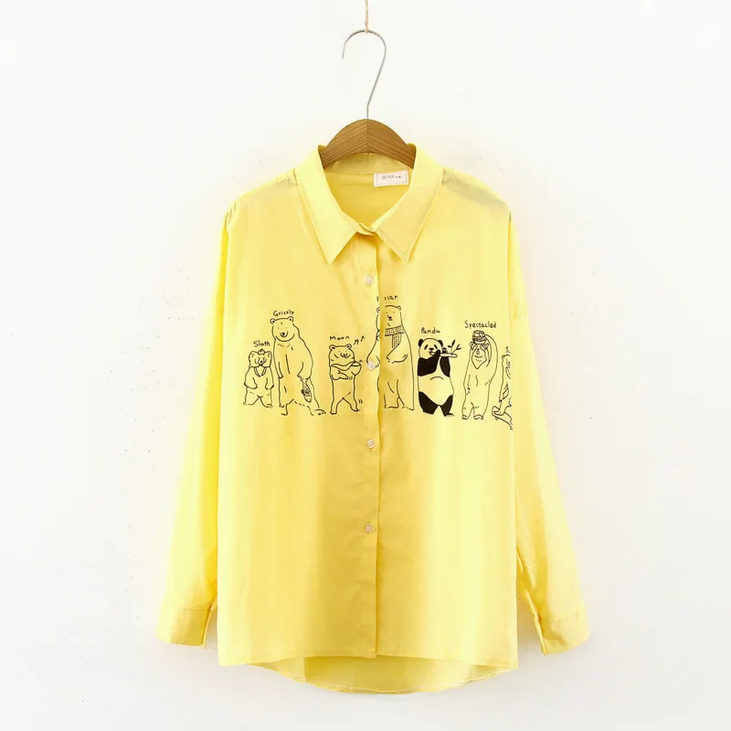 QIHUANG Повседневная рубашка с отложным воротником для женщин 2019 Новая блузка