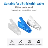 cncob 50pcs rj45 ethernet network cable strain relief boots cable connector plug covers for cat8 cat7 cat6a od 5 5mm7 5mm