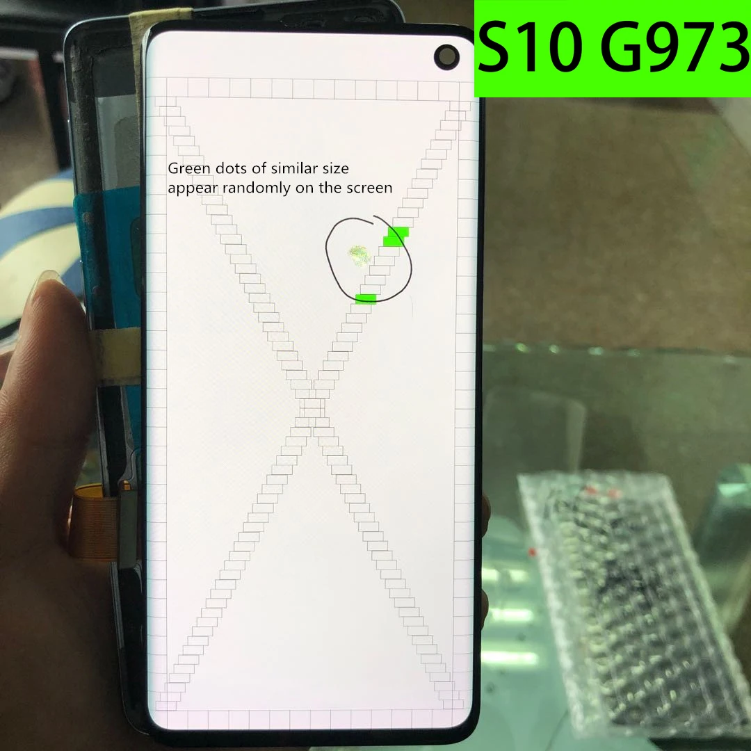 100%Original Super AMOLED LCD For Samsung galaxy S10 G973 G973F Display Touch Screen Digitize With Dead pixels Frame replacement | Мобильные