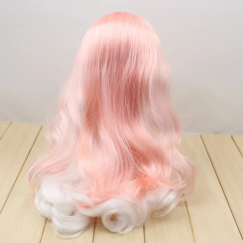 Для куклы Blyth ледяной парик с куполом, золотистые фиолетовые серые волосы, белый натуральный загар темно-супер черный парик для волос, игрушка подарок для девочек