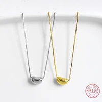 925 sterling silver simple magic bean pendant necklace for women wedding party dress jewelry accessories girlfriend gift