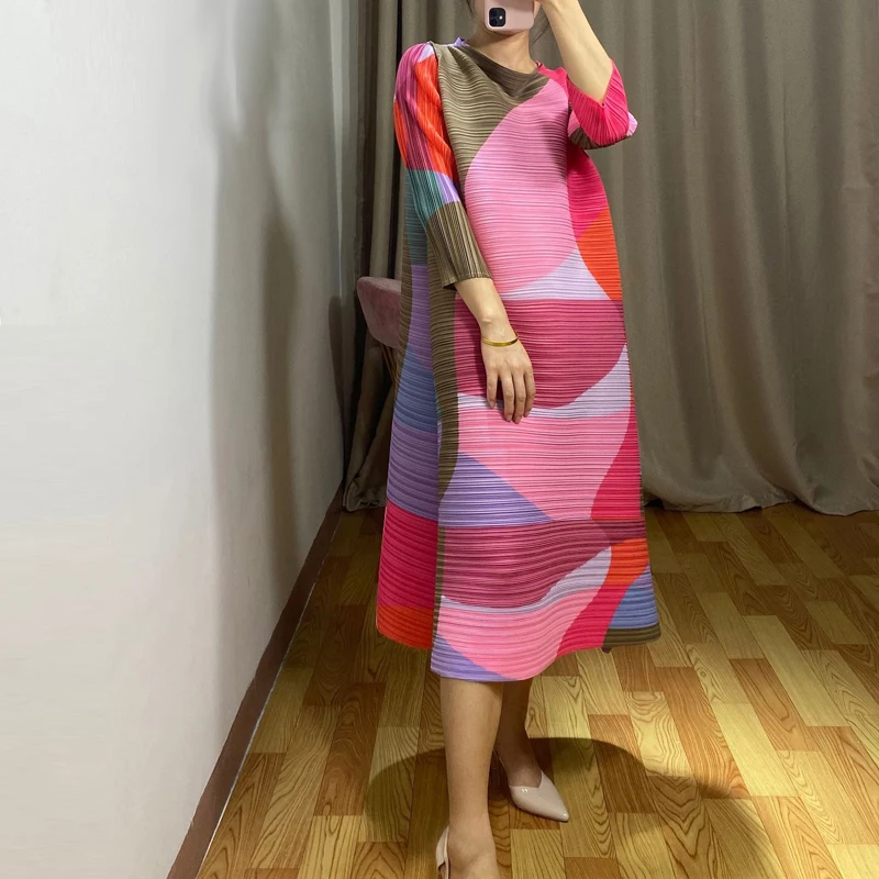 Женское свободное платье Changpleat плиссированное модное дизайнерское miяка с