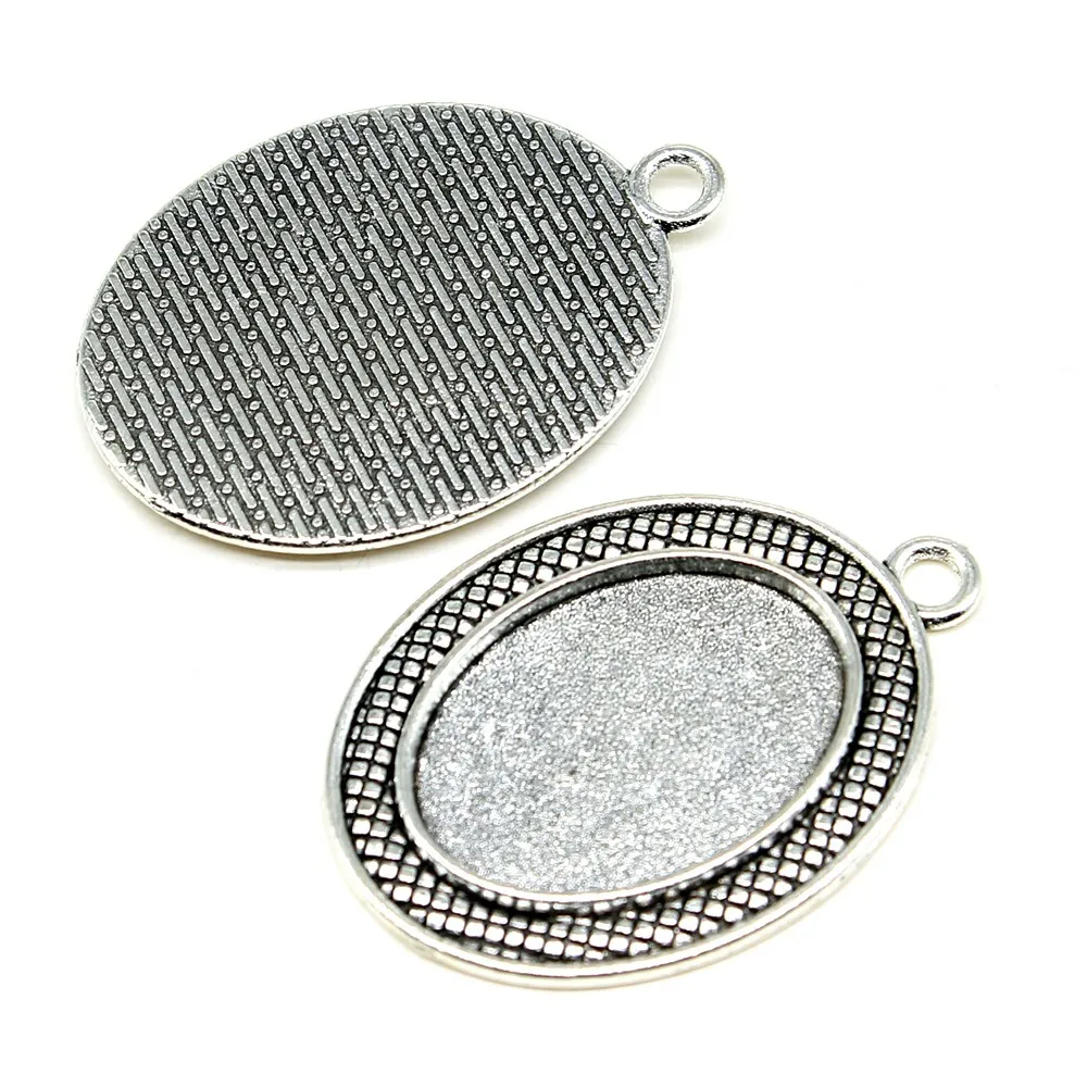 

6 шт. Ювелирные изделия ручной работы, простой стиль, 2 цвета, античное серебро, цвет, античное бронзовое покрытие, подходят, овальные, 18x25 мм, б...