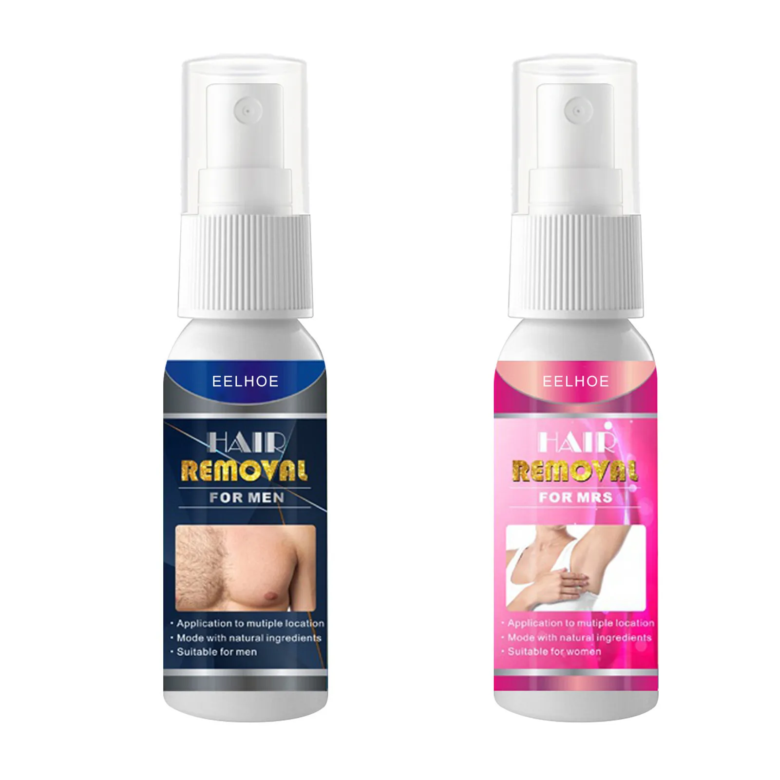 

50ml Natural Hair Removal Cream Spray Body Hair Depilatory Beard Bikini Legs Armpit Permanent Painless Hair Remover Cream Spray