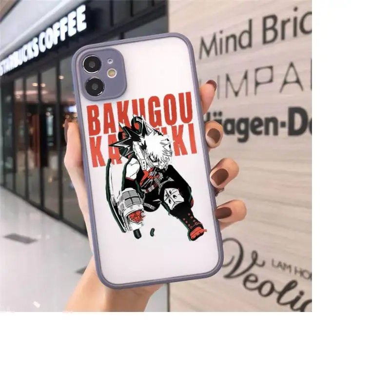 

My Hero Academia deku bakugou Boku no Hero Academia Phone Case matte transparent For iphone 7 8 11 12 plus mini x xs xr pro max