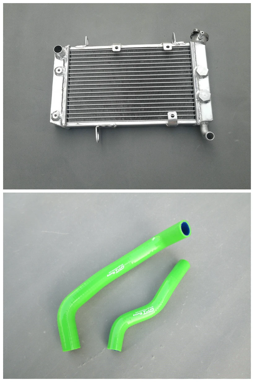Алюминиевый радиатор + шланг охлаждения для квадроциклов Suzuki LTZ400 LTZ400Z Kawasaki KFX400 и