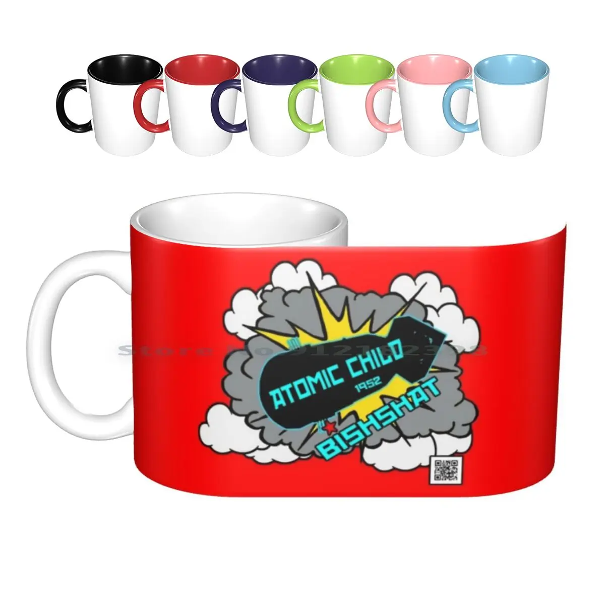 

Atomic Bomb Code Ceramic Mugs Coffee Cups Milk Tea Mug Bomb Atomic 1952 Creative Trending Vintage Gift Bottle Cup