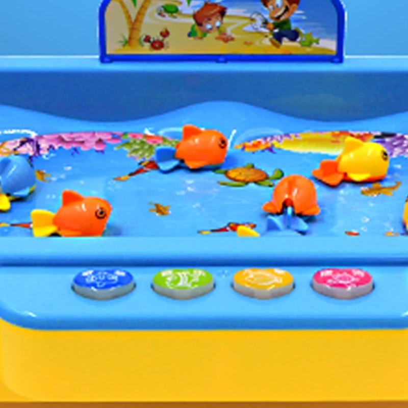 

Children's electromagnetic fishing toy with music and lights Q6PD