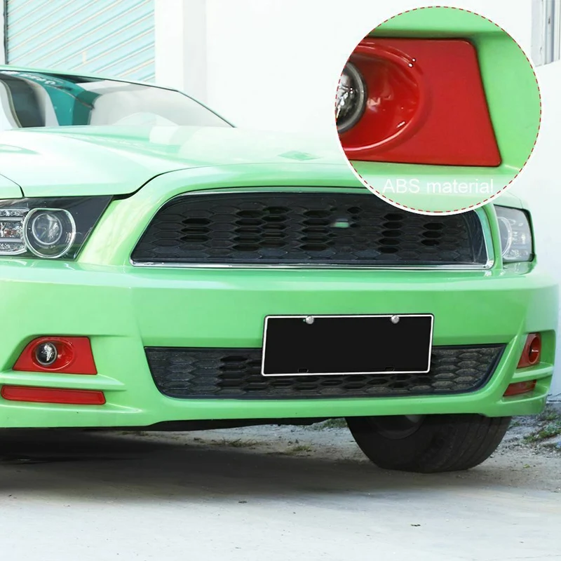 

Front Fog Light Lamp Decor Cover Trim Bezels for Ford Mustang 2010 2011 2012 2013 2014 Accessories