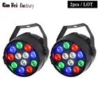 Высококачественный плоский светодиодный Par Can 12X3W Rgbw Dj Disco Dmx сценическое освещение лазерный луч проектор Lumiere контроллер оборудование (2 шт.лот)