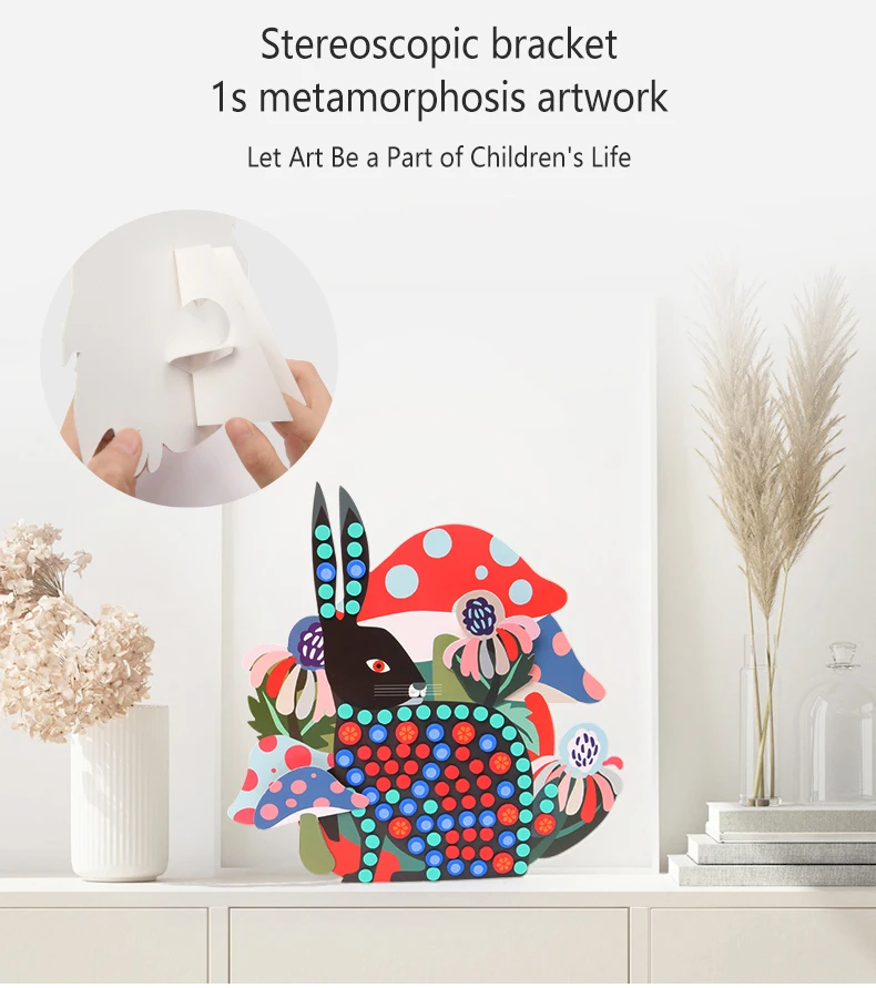 MiDeer Детские Diy игрушки точечное искусство 3D руководство 3Y+ пациента EVA креативные классические Животные украшения красочные девушки наклейки игрушки