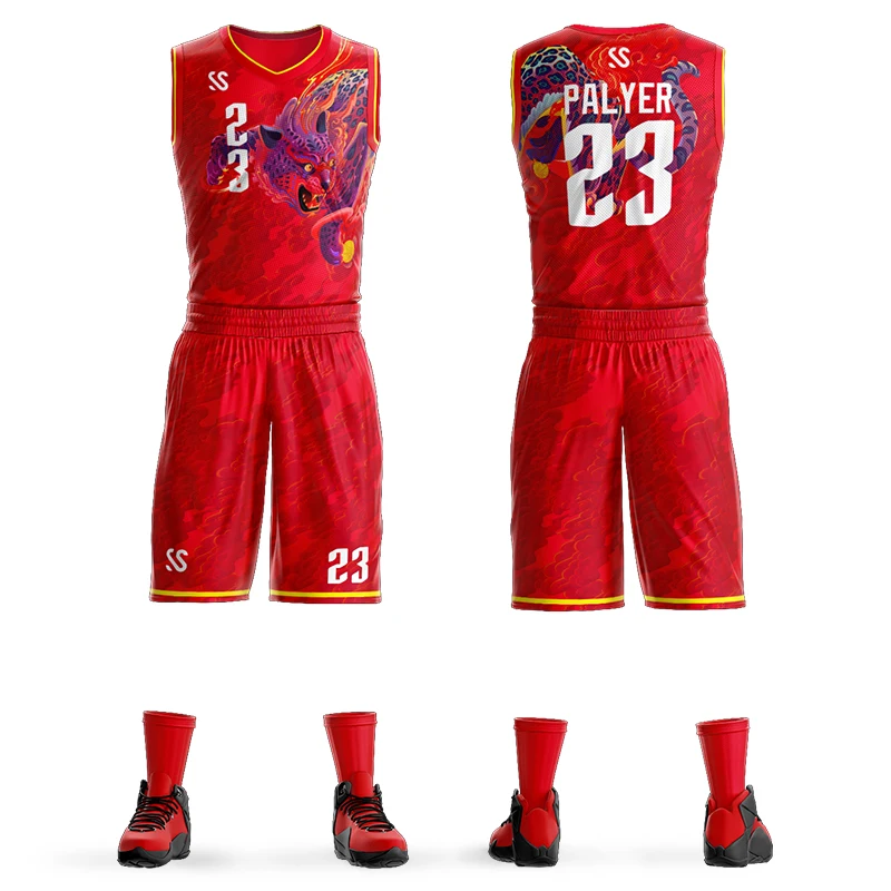 

Custom Basketball Jersey Men/Youth Sportswear Sets College Uniforms Kits Adult Sports Shirts Clothing Breathable