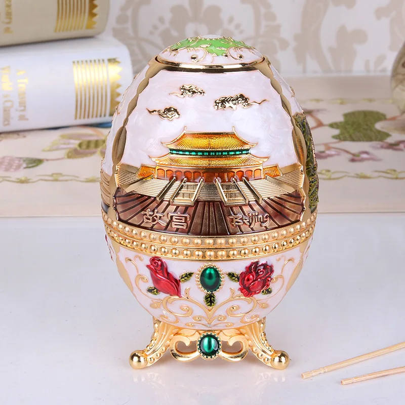 

Grade European Toothpick Cylinder Hand Pressure Automatic Toothpick Box Metal Toothpick Can Creative Ornaments Home Decoration