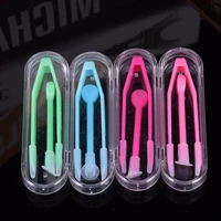 1 set color contact lens case box tweezers and suction stick for eyes care tool contact lenses inserter tools contacts case