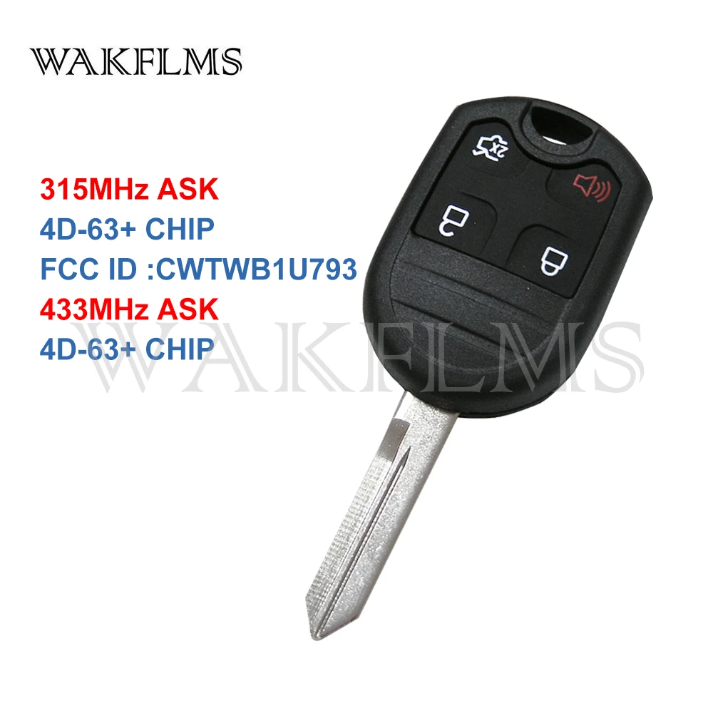 4btn дистанционный ключ брелок 315 МГц для Ford Edge Escape DISPATCH Explorer Fusion Mustang Taurus 2005-2011 с