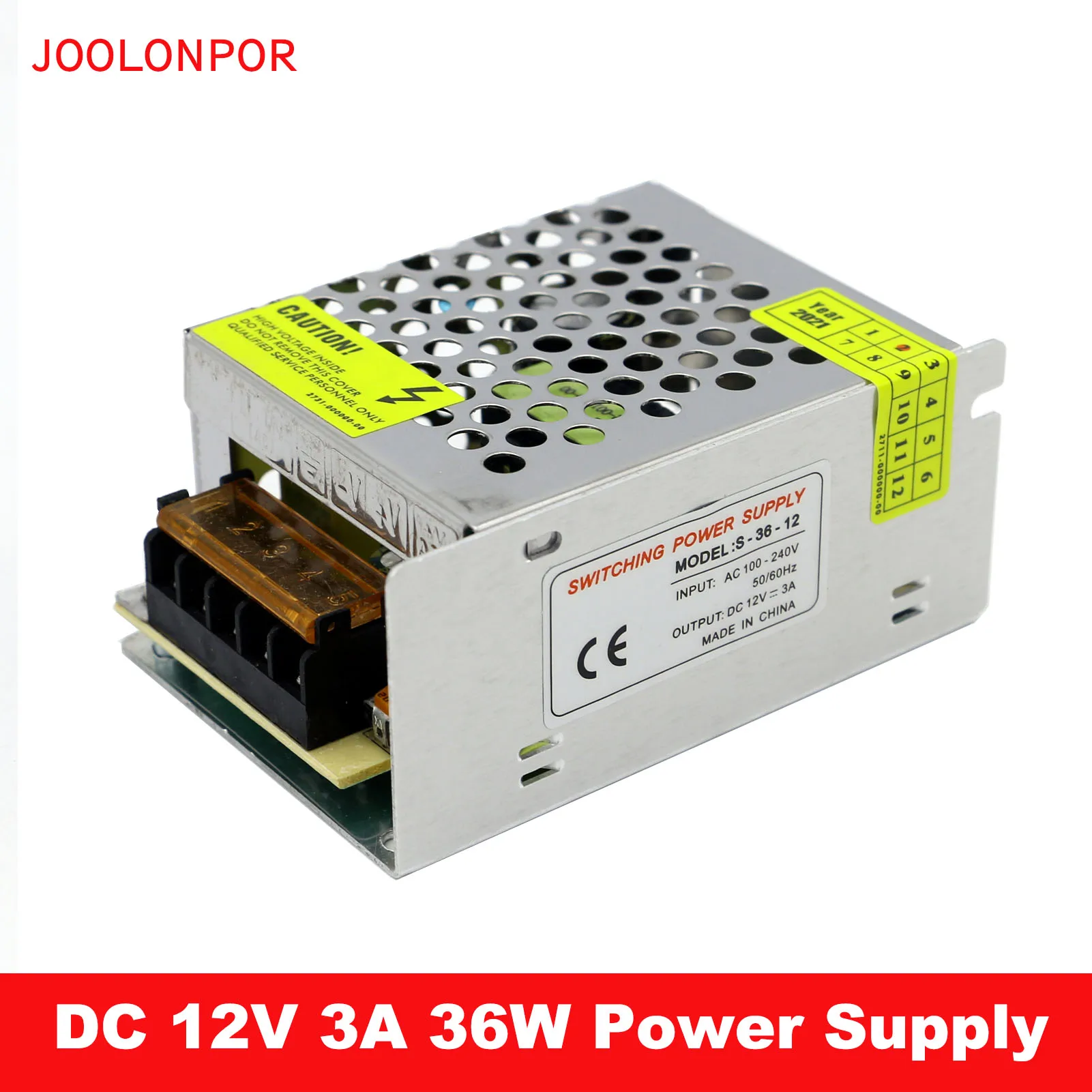 Высокоэффективный импульсный источник питания для светодиодной ленты, 100 ~ 240 В переменного тока в 12 В, 3 А, 36 Вт